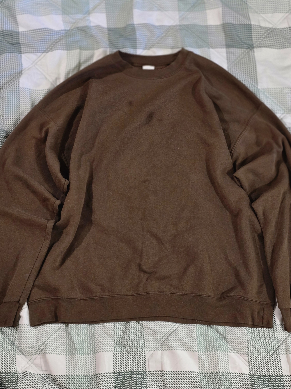 Hanes Brown Crewneck Sweatshirt - Solid Casual Pullover